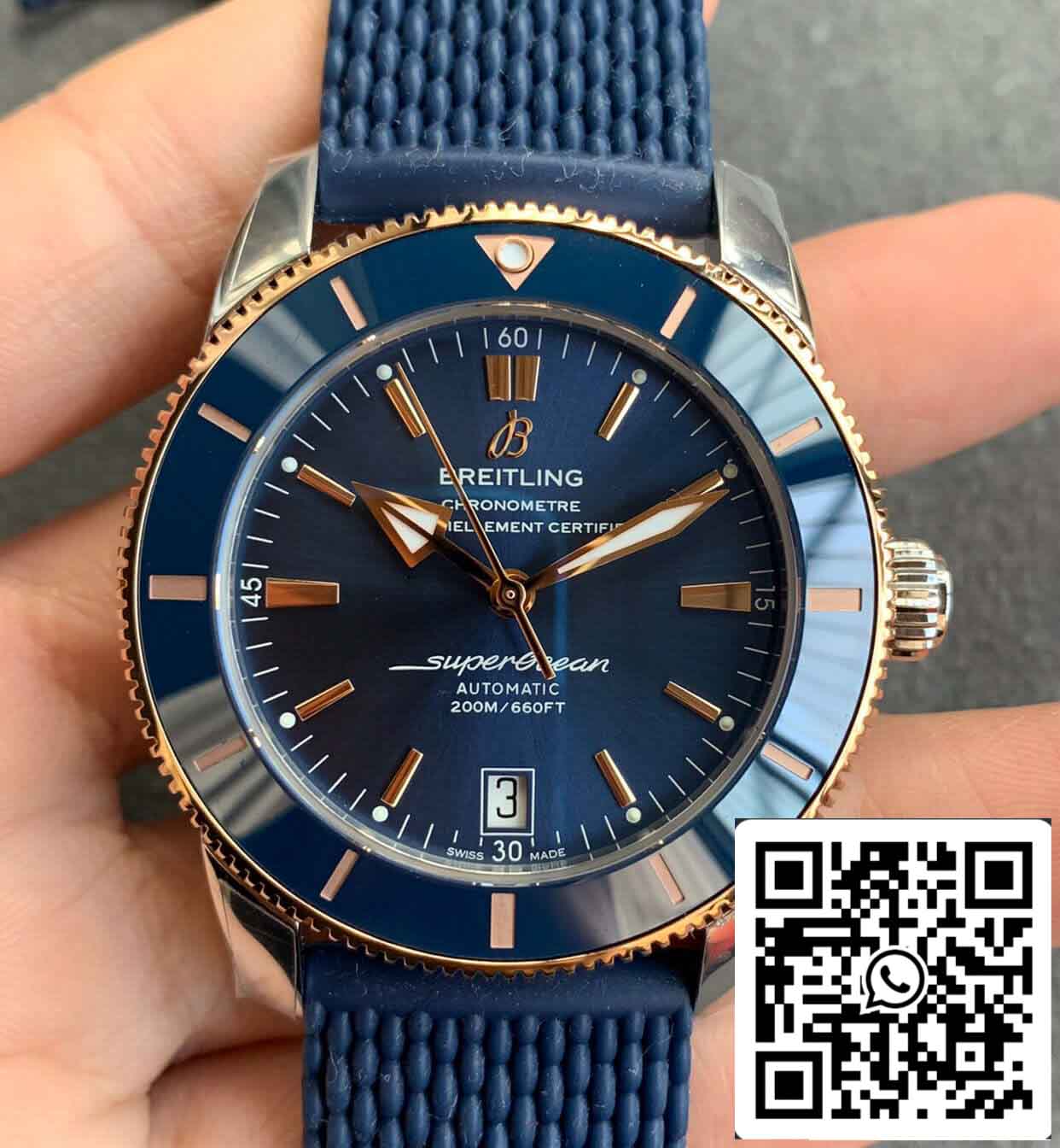 Breitling Superocean Heritage UB2010161C1S1 1:1 Melhor Edição GF Factory Mostrador Azul