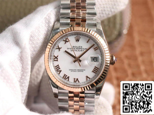 Rolex Datejust M126231-0015 1:1 Melhor Edição EW Factory Mostrador Branco