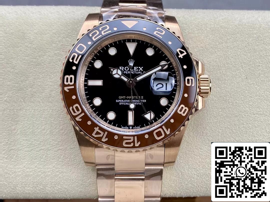 Rolex GMT Master II M126715CHNR-0001 1:1 Meilleure édition C+ Cadran noir d'usine