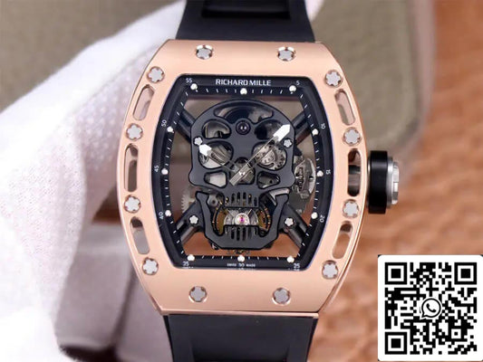 Richard Mille RM52-01 Tourbillon 1:1 Best Edition JB Factory Rose Gold Case