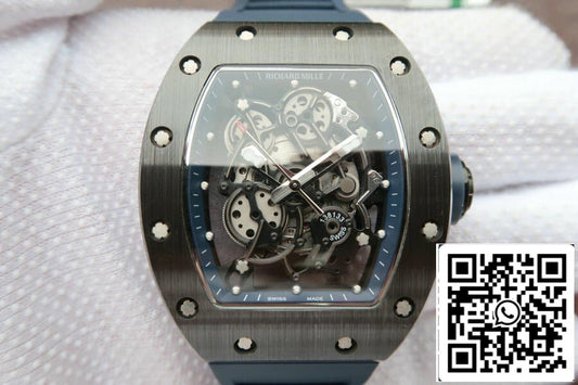 Richard Mille RM055 1:1 Best Edition KV Factory pulseira azul escuro