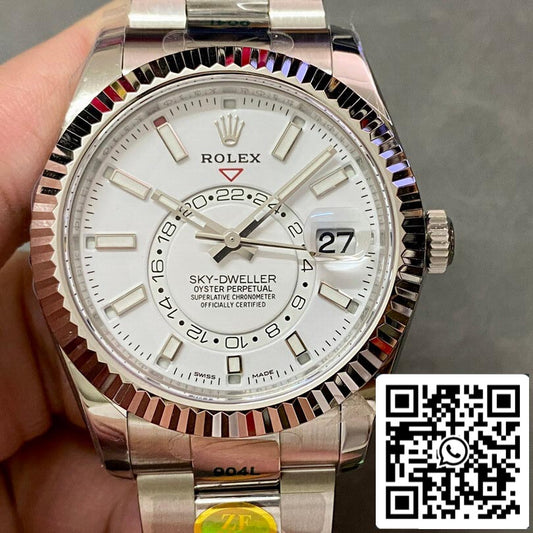 Rolex Sky Dweller M336934-0003 1:1 Mejor Edición ZF Factory Esfera Blanca