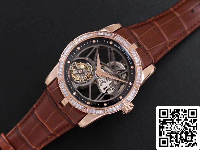 Roger Dubuis Excalibur RDDBEX0404 1:1 Meilleure édition JB Factory V3 Tourbillon en or rose suisse RD505SQ