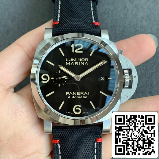 Panerai Luminor Marina PAM01025 1:1 Meilleure édition VS Cadran noir d'usine