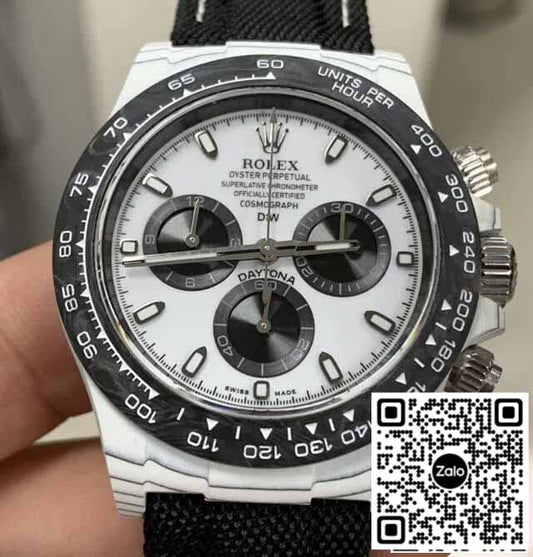 Rolex Daytona 1:1 Best Edition Diw Factory NTPT Carbon Fiber White Dial