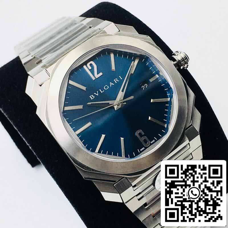 Bvlgari Octo 102105 BGO38C3SSD 1:1 Meilleure édition BV Factory Cadran bleu