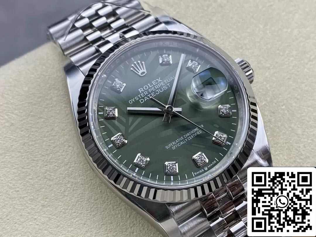 Rolex Datejust M126234-0055 36MM 1:1 Melhor Edição Clean Factory Mostrador Verde