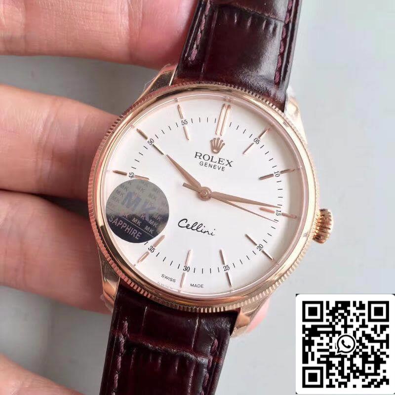 Rolex Cellini 50505 MKS Factory 1:1 Meilleure édition suisse ETA3132 Cadran blanc