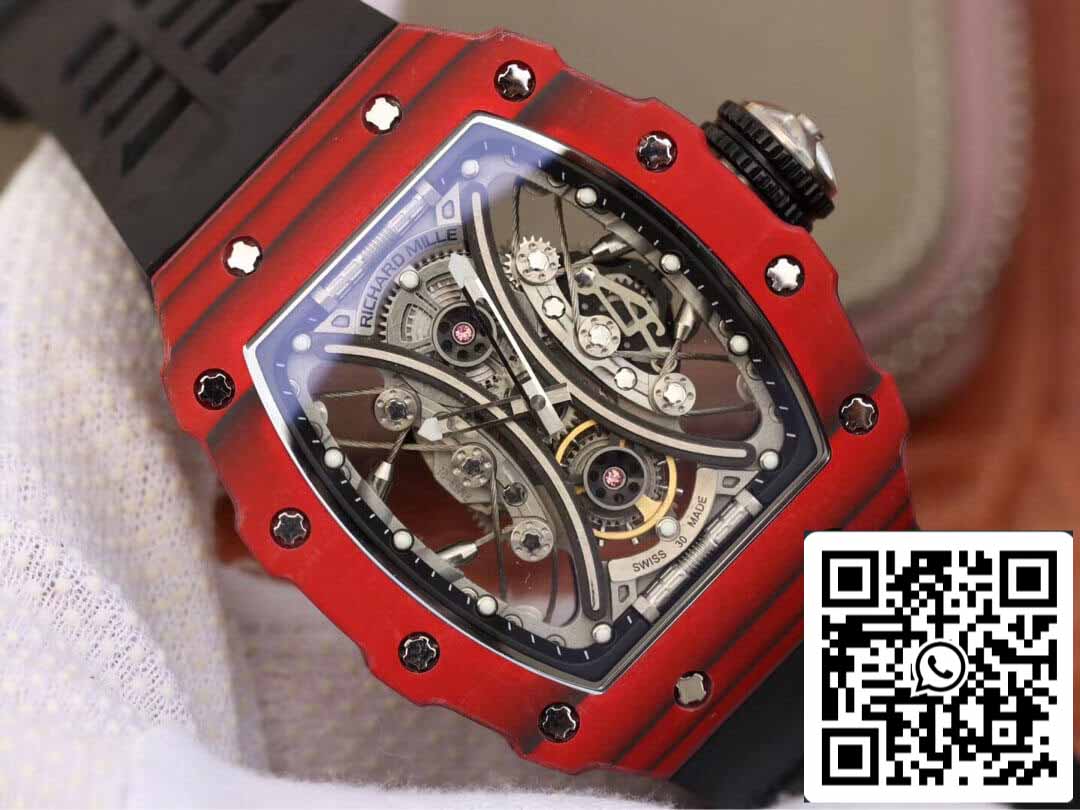 Richard Mille RM53-01 1:1 Meilleure édition KV Factory TPT Bracelet noir en fibre de carbone