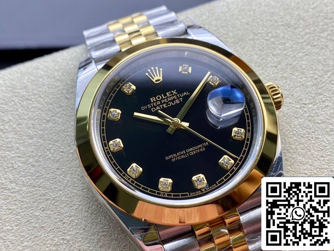 Rolex Datejust M126303-0006 1:1 Melhor Edição EW Factory Mostrador Preto