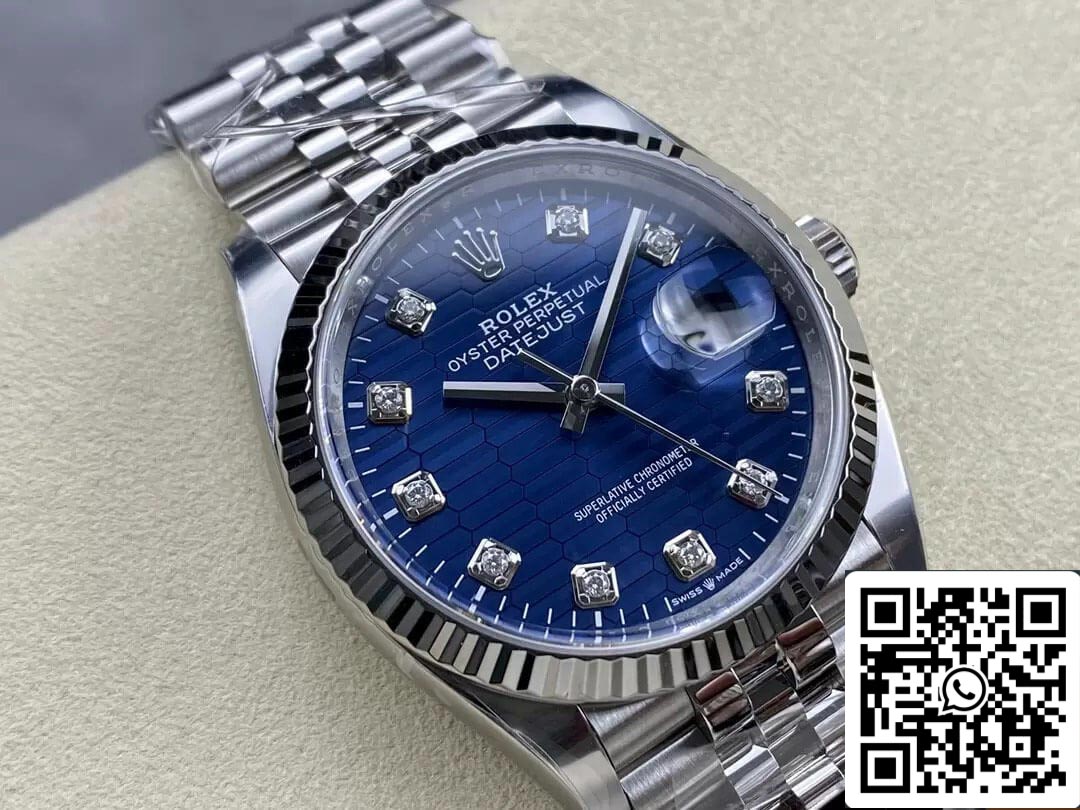 Rolex Datejust M126234-0057 36MM 1:1 Melhor Edição Clean Factory Mostrador Azul