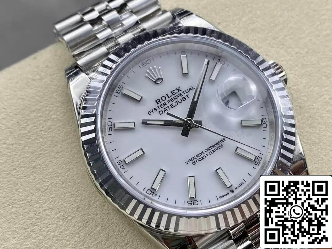 Rolex Datejust M126334-0010 1:1 Melhor Edição VS Factory Mostrador Branco