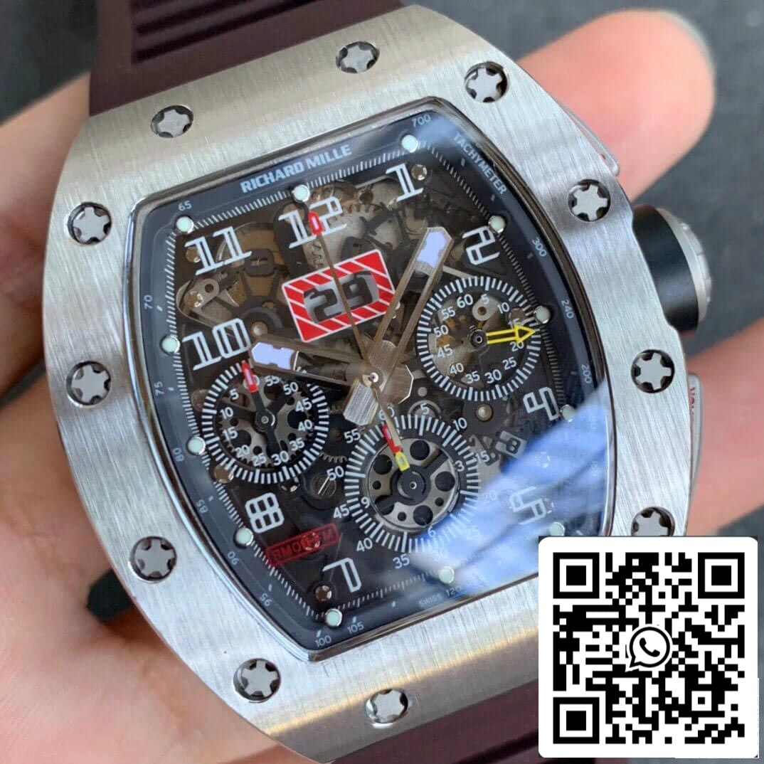 Richard Mille RM11 1:1 Meilleure édition KV Factory Bracelet marron titane