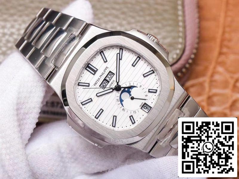 Patek Philippe Nautilus 5726/1A-010 1:1 Meilleure édition PF Factory Cadran blanc Suisse ETA324