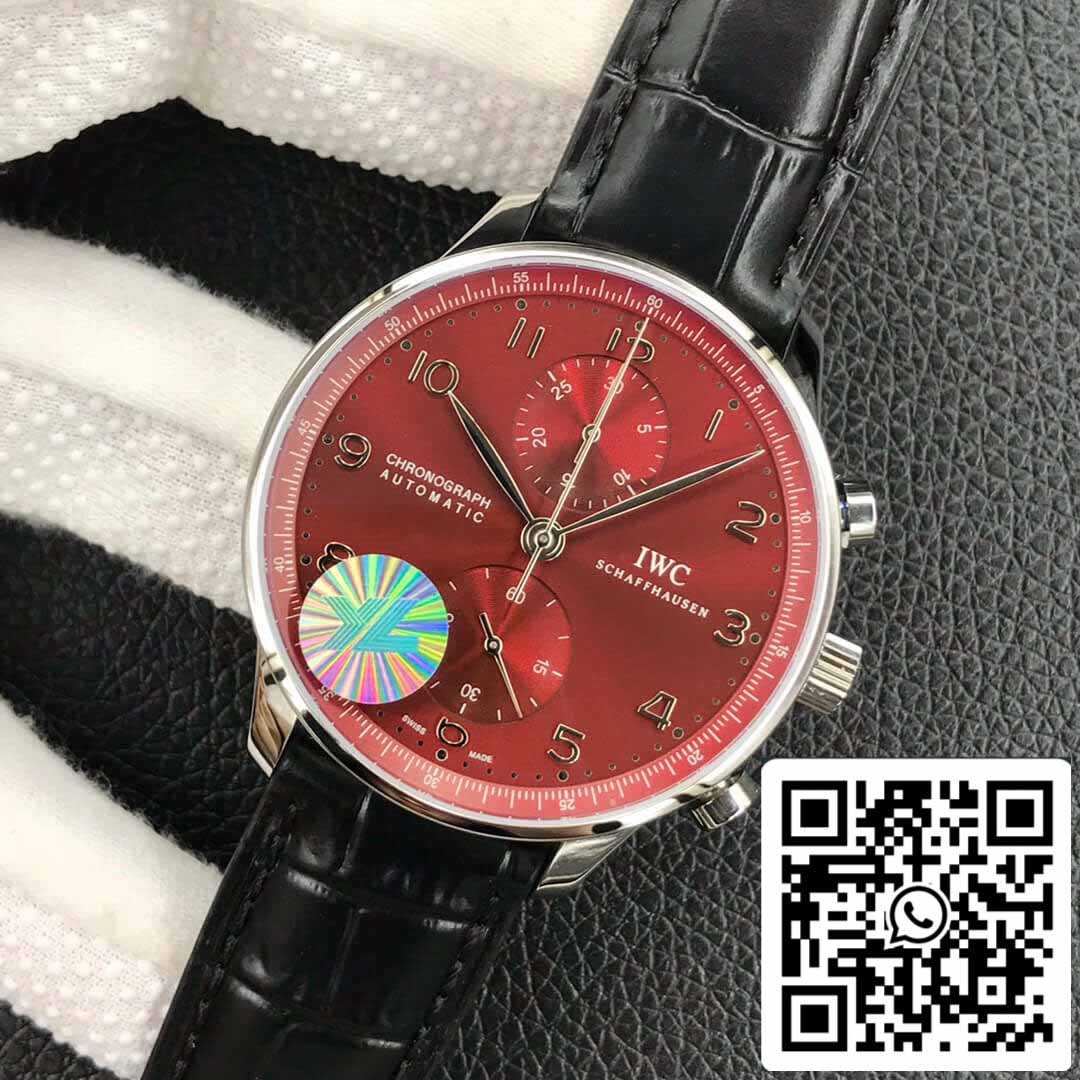 IWC Portugieser Cronógrafo IW371616 1:1 Mejor Edición YL Factory Esfera Roja Borgoña