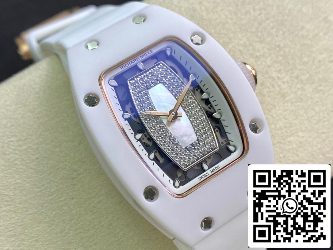 Richard Mille RM 07-01 1:1 Mejor Edición RM Factory Cerámica Correa Blanca