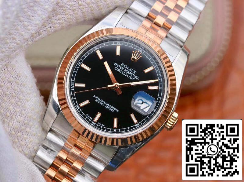 Rolex Datejust 36MM 126201 AR Factory 1:1 Meilleure édition suisse ETA3135 Cadran noir