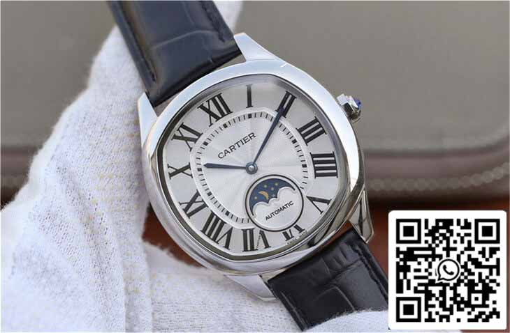 Drive De Cartier Moonphase WSNM0008 1:1 Meilleure édition en acier inoxydable