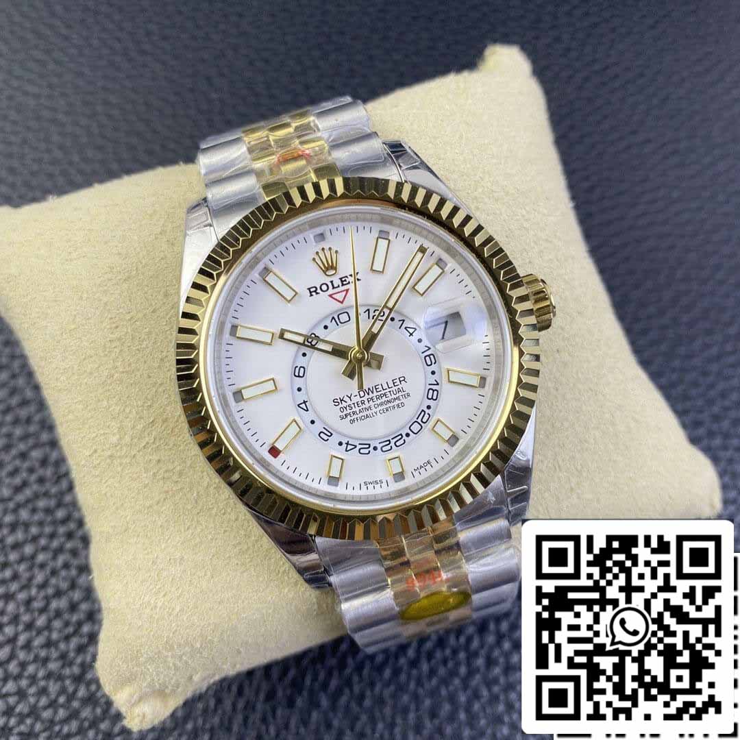 Rolex Sky Dweller M336933-0006 1:1 Meilleure édition Noob Factory V2 Cadran blanc