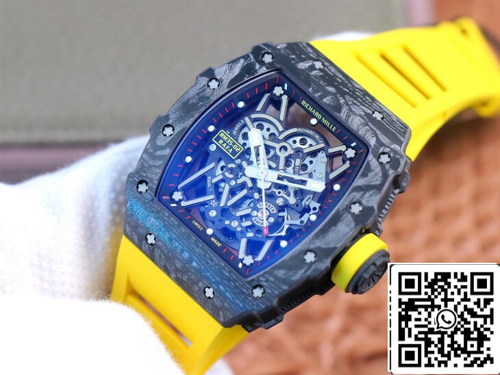 Richard Mille RM35-02 1:1 Melhor Edição ZF Factory pulseira de borracha amarela