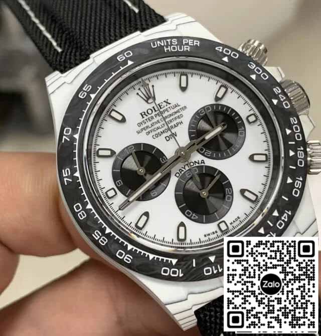 Rolex Daytona 1:1 Best Edition Diw Factory NTPT Carbonfaser weißes Zifferblatt