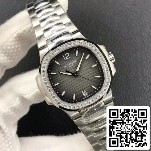 Patek Philippe Nautilus Dames 7118-1200A-011 1:1 Meilleure édition PF Factory Diamond Bezel