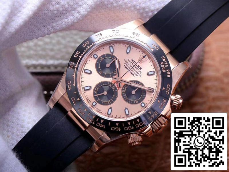 Rolex Daytona M116515LN-0021 1:1 Meilleure édition Noob Factory Cadran rose Suisse ETA4130