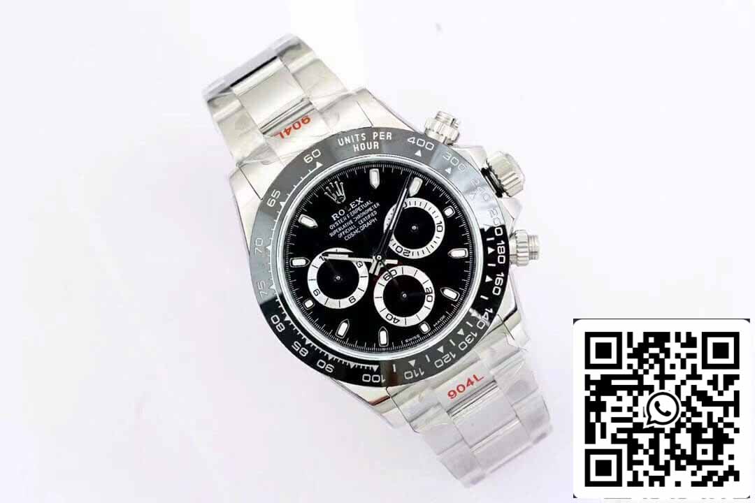 Rolex Cosmograph Daytona M116500LN-0002 1:1 Meilleure édition EW Factory Cadran noir