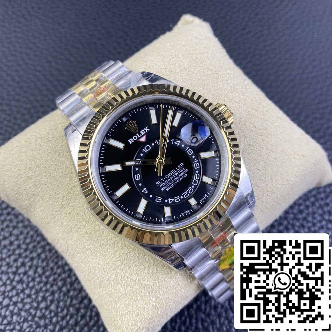 Rolex Sky Dweller M336933-0004 1:1 Mejor edición Noob Factory V2 esfera negra