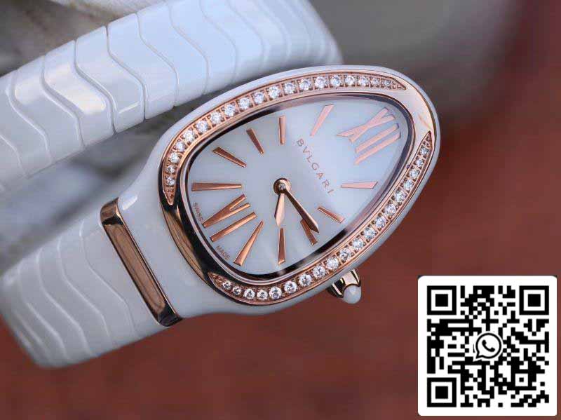 Bvlgari Srpenti Spiga 102886 1:1 Meilleure édition BV Factory Lunette en diamant Mouvement à quartz suisse