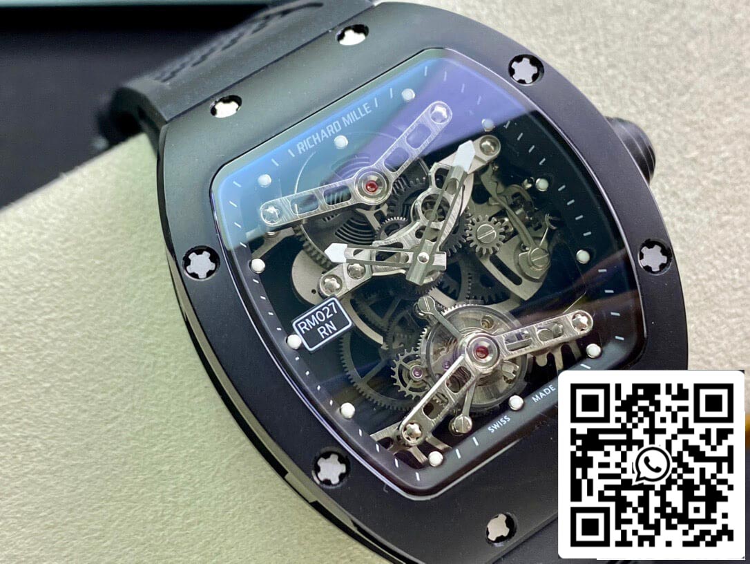 Richard Mille RM027 1:1 Best Edition EUR Factory Transparent Black Dial