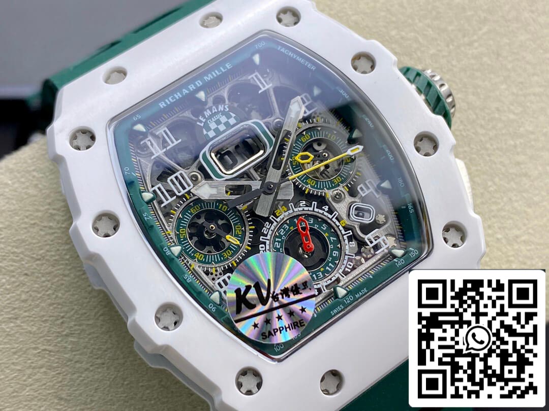 Richard Mille RM011-03 1:1 Mejor Edición KV Factory Correa Verde