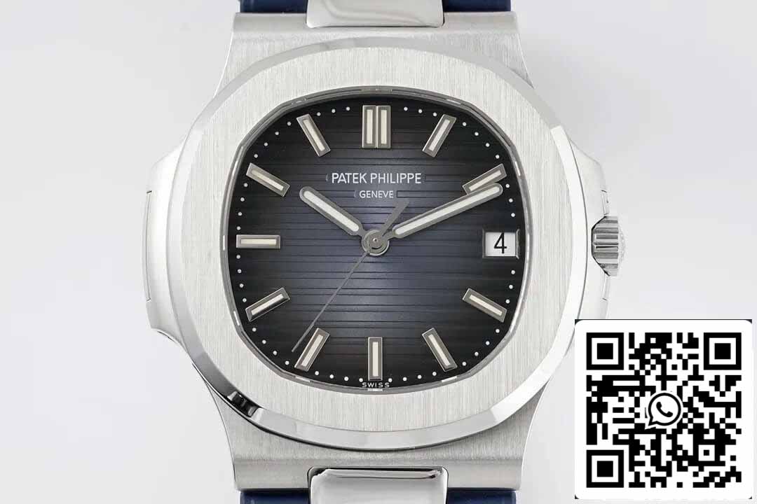 Patek Philippe Nautilus 5711 1:1 Meilleure édition PPF Factory Bracelet en caoutchouc bleu