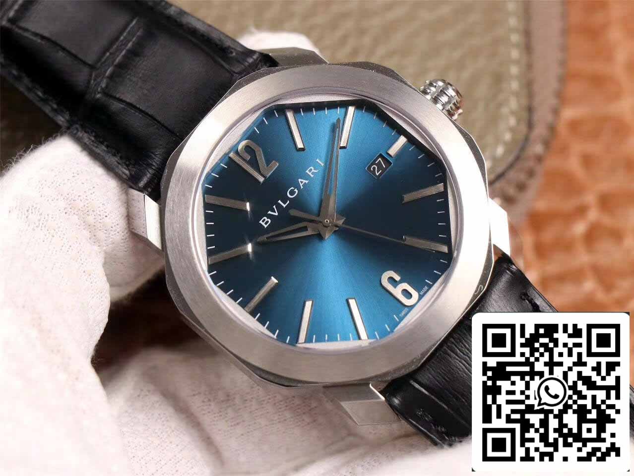 Bulgari Octo 102429 1:1 Best Edition BV Factory quadrante azzurro