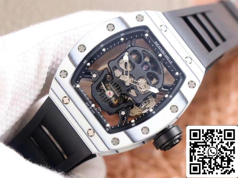 Richard Mille RM052-01 1:1 Best Edition JB Factory White Ceramic Swiss Tourbillon