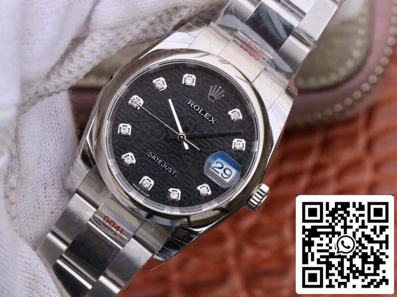 Rolex DateJust 116200 DJ Factory 1:1 Meilleure édition suisse ETA2836 Cadran d'ordinateur noir