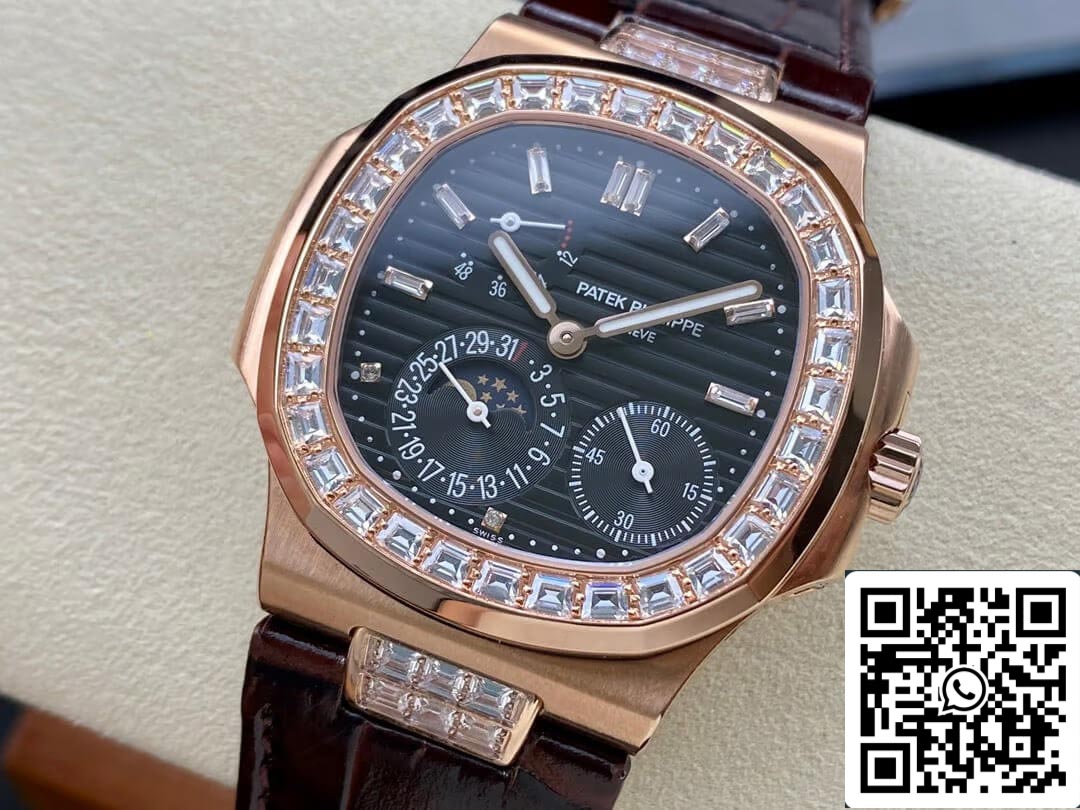 Patek Philippe Nautilus 5724R-001 1:1 Meilleure édition GR Factory Cadran noir