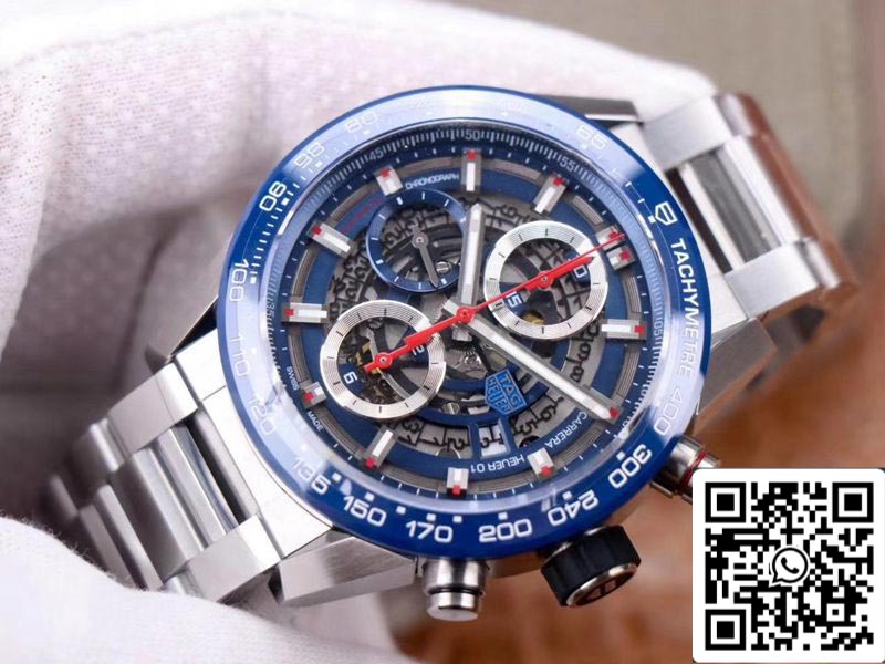 Tag Heuer Carrera Calibro Heuer 01 CAR201T.BA0766 Cronografo 1:1 Best Edition XF Factory quadrante blu Calibro svizzero 01