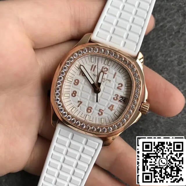 Patek Philippe Aquanaut 5068R-010 1:1 Best Edition PPF Factory quadrante bianco in oro rosa