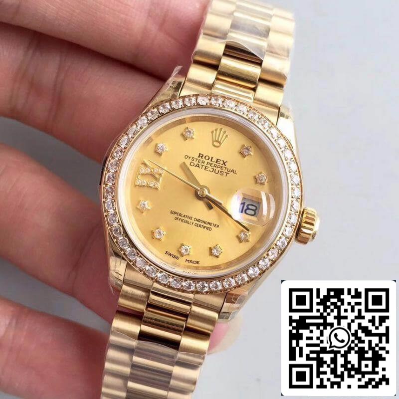 Rolex Lady Datejust 28 mm 279138RBR 1:1 Best Edition Swiss ETA2824 Goldummantelt