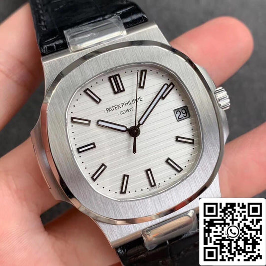 Patek Philippe Nautilus 5711G 1:1 Meilleure édition PPF Factory V4 Cadran blanc Suisse ETA324