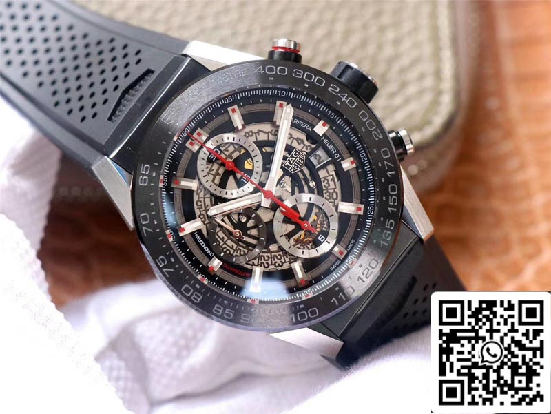 TAG Heuer Carrera CAR201V.FT6046 1:1 Meilleure édition XF Factory Cadran noir Suisse HEUER 01