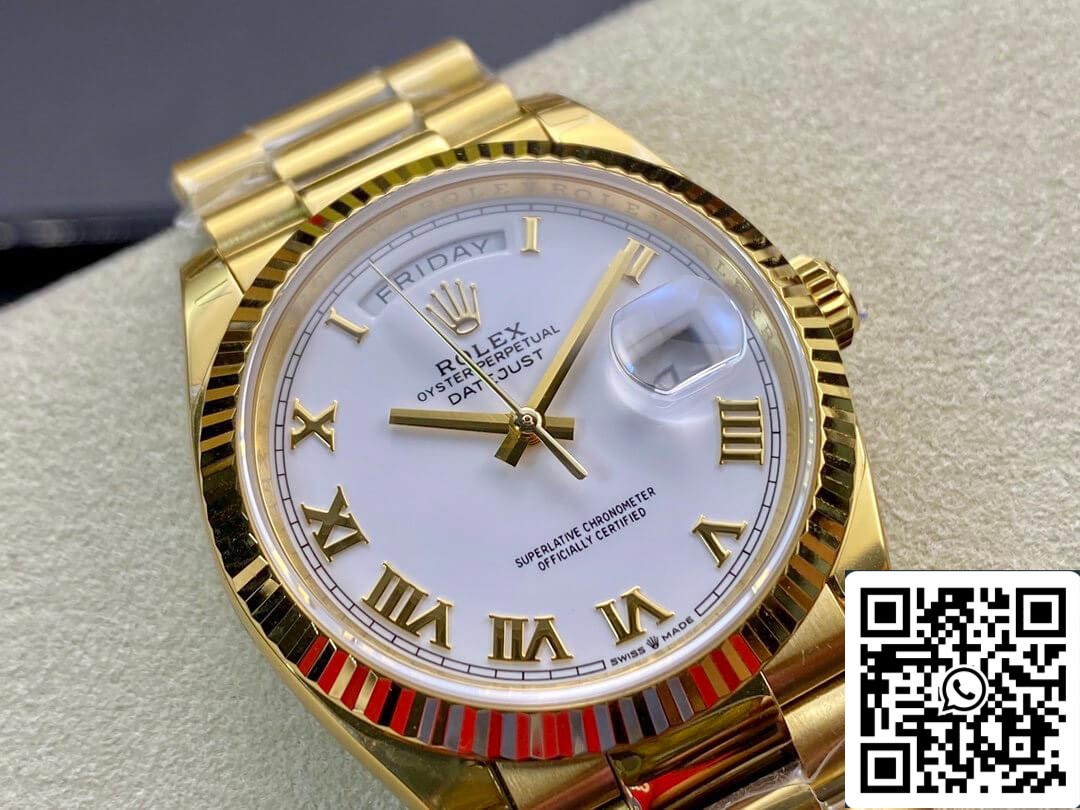 Rolex Day Date M128238 1:1 Meilleure édition EW Factory Échelle romaine Suisse ETA3255