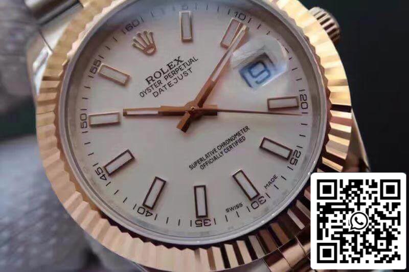 Rolex Datejust 41 126333-006 Weißes Zifferblatt 1:1 Best Edition Swiss ETA2836-2 Goldummantelt