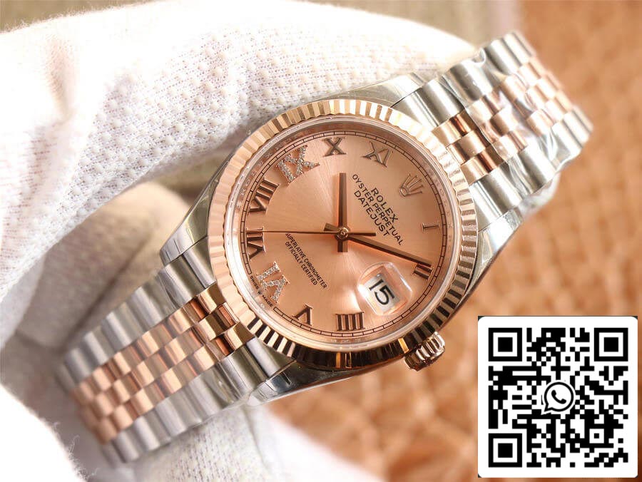 Rolex Datejust M126231-0027 1:1 Meilleure édition EW Factory Or rose