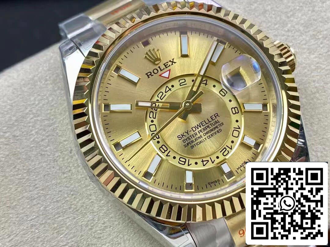 Rolex Sky Dweller M326933-0001 V2 Meilleure édition 1:1 Noob Factory Cadran Champagne