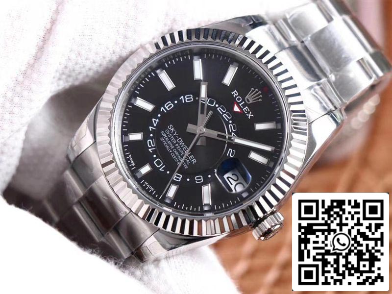 Rolex Sky Dweller M326934-0005 Meilleure édition 1:1 Noob Factory Cadran noir