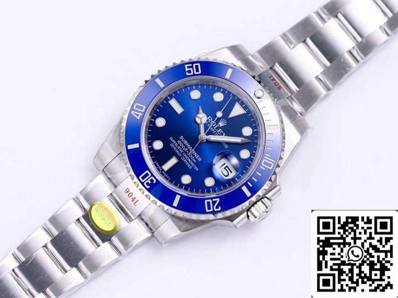 Rolex Submariner 116619LB-97209 1:1 Mejor Edición Noob Factory V12 Esfera Azul Movimiento Suizo