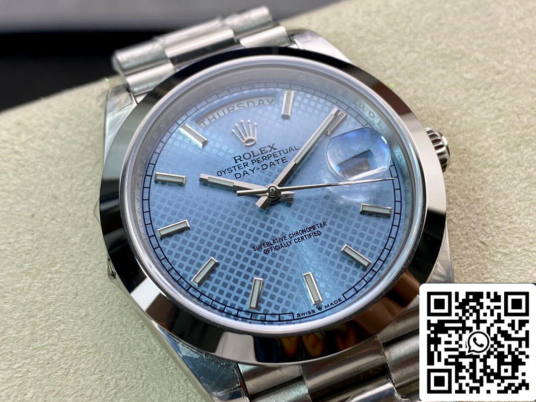 Rolex Day Date M228206-0004 1:1 Meilleure édition EW Factory Cadran bleu clair