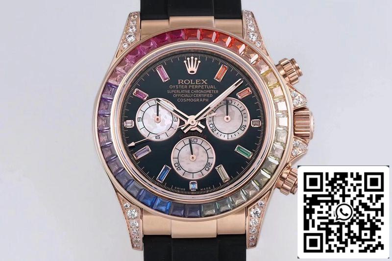 Rolex Daytona 116595RBOW 1:1 Melhor Edição BL Factory Rose Gold Swiss ETA4130